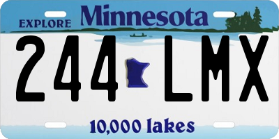MN license plate 244LMX