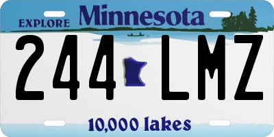 MN license plate 244LMZ