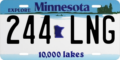 MN license plate 244LNG
