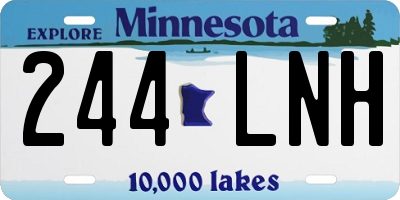 MN license plate 244LNH