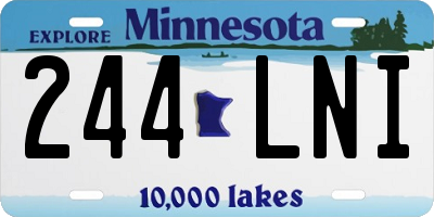 MN license plate 244LNI