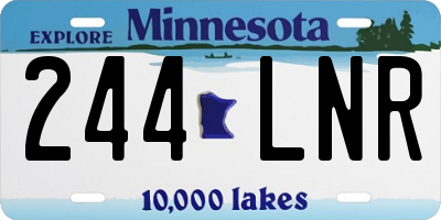 MN license plate 244LNR