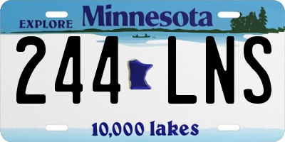 MN license plate 244LNS