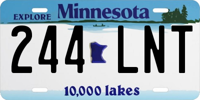 MN license plate 244LNT