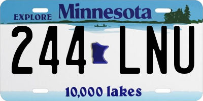 MN license plate 244LNU