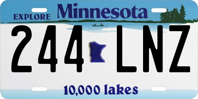 MN license plate 244LNZ