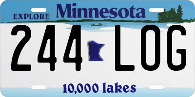 MN license plate 244LOG