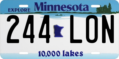 MN license plate 244LON