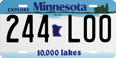 MN license plate 244LOO