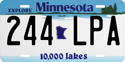 MN license plate 244LPA