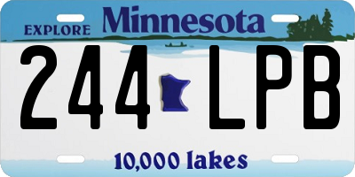 MN license plate 244LPB