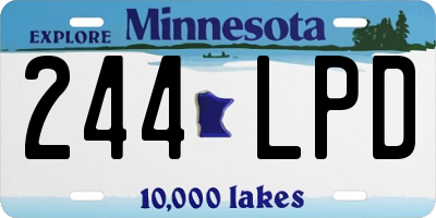 MN license plate 244LPD