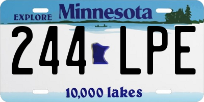 MN license plate 244LPE