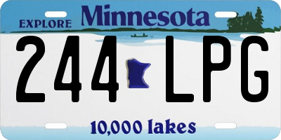 MN license plate 244LPG