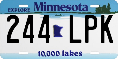MN license plate 244LPK