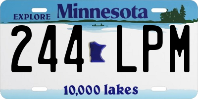 MN license plate 244LPM