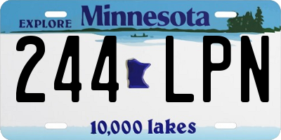 MN license plate 244LPN