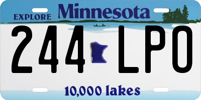 MN license plate 244LPO