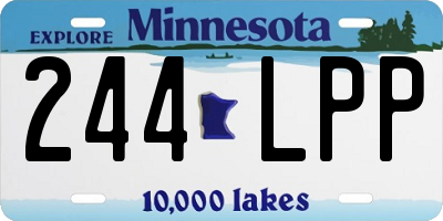 MN license plate 244LPP