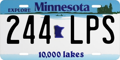 MN license plate 244LPS