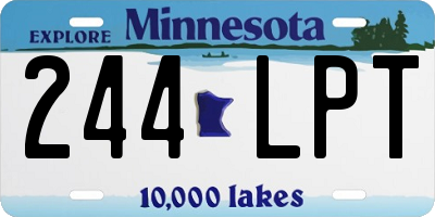 MN license plate 244LPT