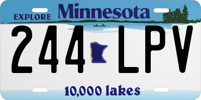 MN license plate 244LPV