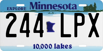 MN license plate 244LPX
