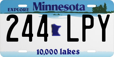 MN license plate 244LPY