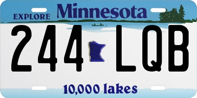MN license plate 244LQB