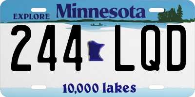 MN license plate 244LQD