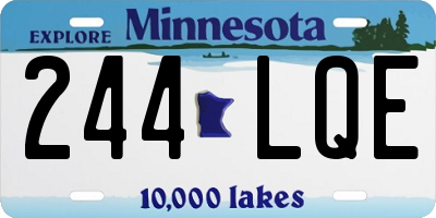 MN license plate 244LQE