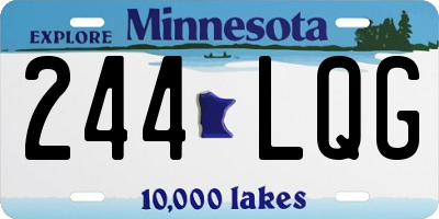 MN license plate 244LQG