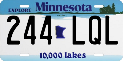 MN license plate 244LQL