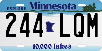 MN license plate 244LQM