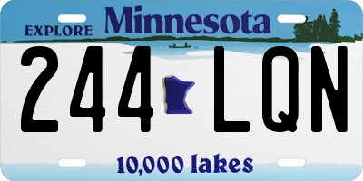 MN license plate 244LQN