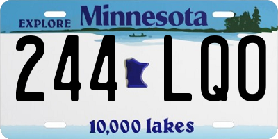 MN license plate 244LQO