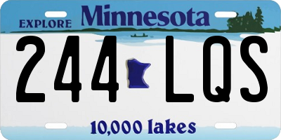 MN license plate 244LQS