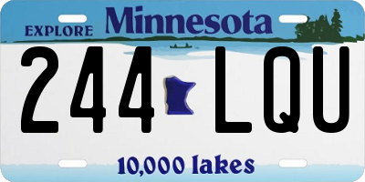 MN license plate 244LQU