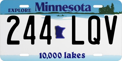 MN license plate 244LQV