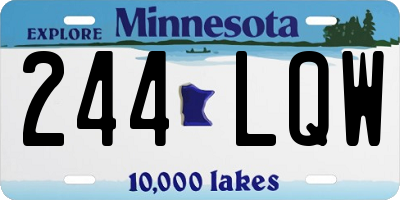 MN license plate 244LQW