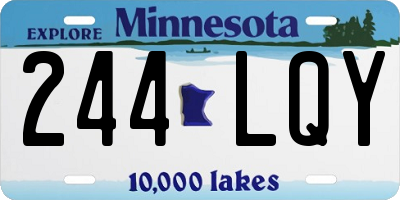 MN license plate 244LQY
