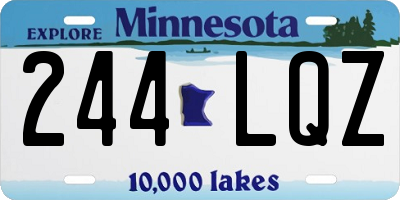MN license plate 244LQZ