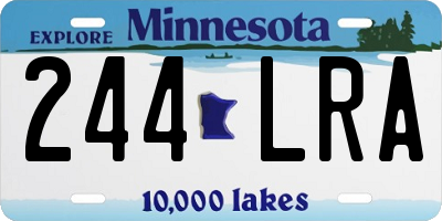MN license plate 244LRA