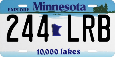 MN license plate 244LRB