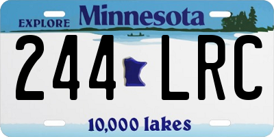 MN license plate 244LRC