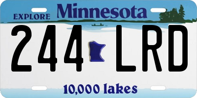 MN license plate 244LRD