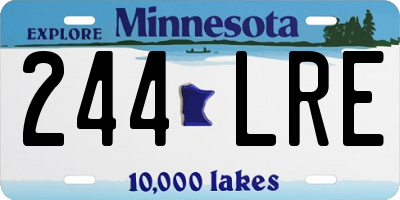 MN license plate 244LRE