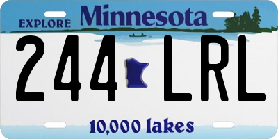 MN license plate 244LRL