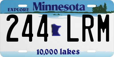 MN license plate 244LRM