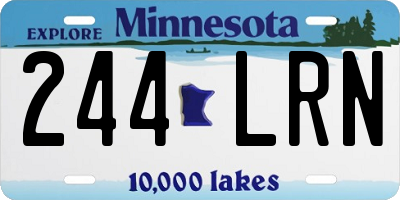 MN license plate 244LRN